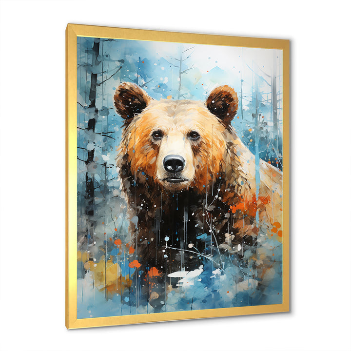Abstract Bear Habitat - Brown Bear Wall Art