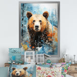 Abstract Bear Habitat - Brown Bear Wall Art
