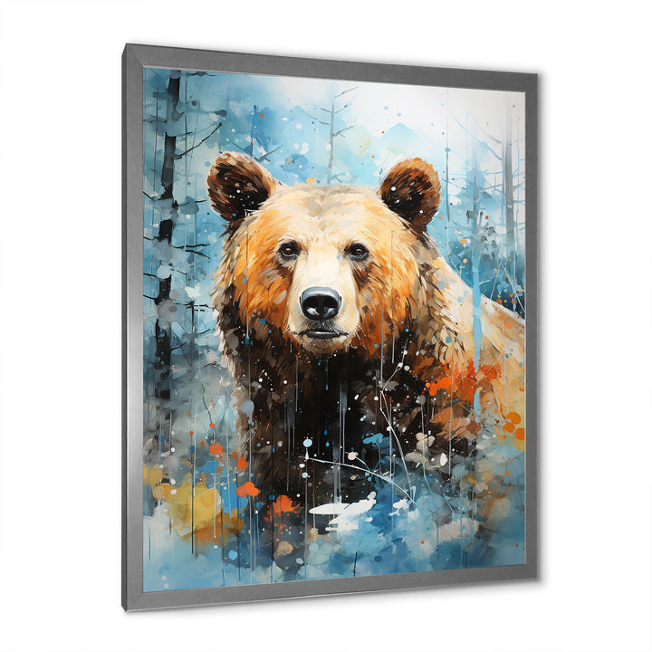 Abstract Bear Habitat - Brown Bear Wall Art