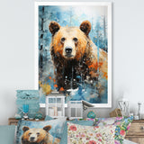 Abstract Bear Habitat - Brown Bear Wall Art