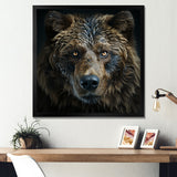 Abstract Of A Bear In Harmony - Bear Large Canvas Wall Art