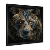 Abstract Of A Bear In Harmony - Bear Large Canvas Wall Art
