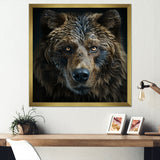 Abstract Of A Bear In Harmony - Bear Large Canvas Wall Art