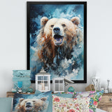 Abstract Bear In Motion - Bear Living Room Wall Art