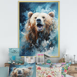 Abstract Bear In Motion - Bear Living Room Wall Art