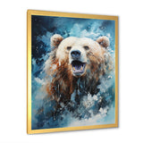 Abstract Bear In Motion - Bear Living Room Wall Art