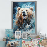 Abstract Bear In Motion - Bear Living Room Wall Art