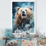 Abstract Bear In Motion - Bear Living Room Wall Art