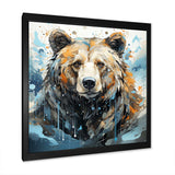 Abstract Representation Of A Bears Movements - Animals Canvas Wall Art