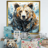 Abstract Representation Of A Bears Movements - Animals Canvas Wall Art