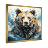 Abstract Representation Of A Bears Movements - Animals Canvas Wall Art