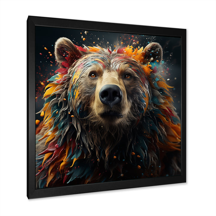Multicolor Grizzly Bear Grace - Bear Wall Decor