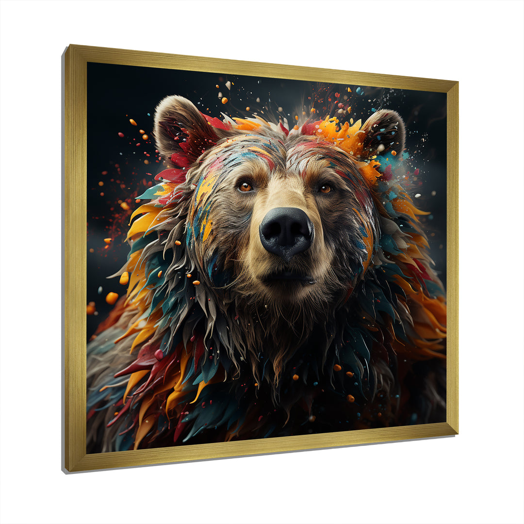 Multicolor Grizzly Bear Grace - Bear Wall Decor