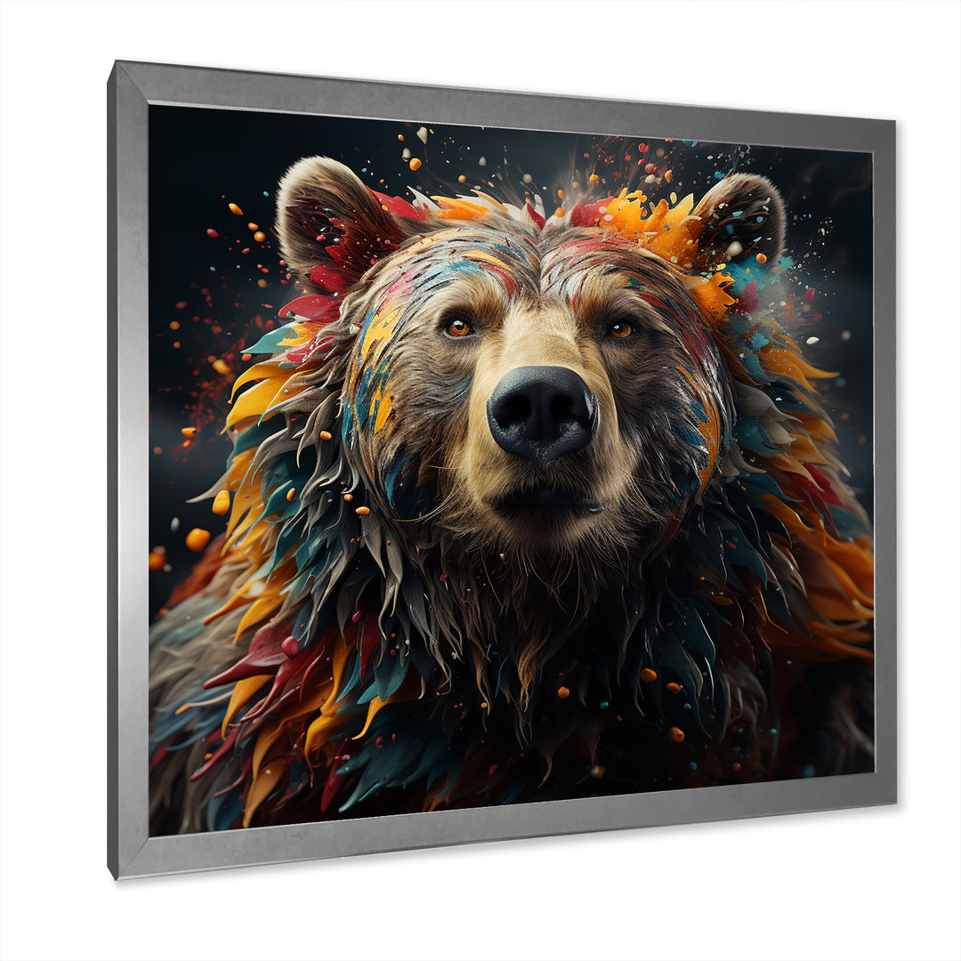 Multicolor Grizzly Bear Grace - Bear Wall Decor