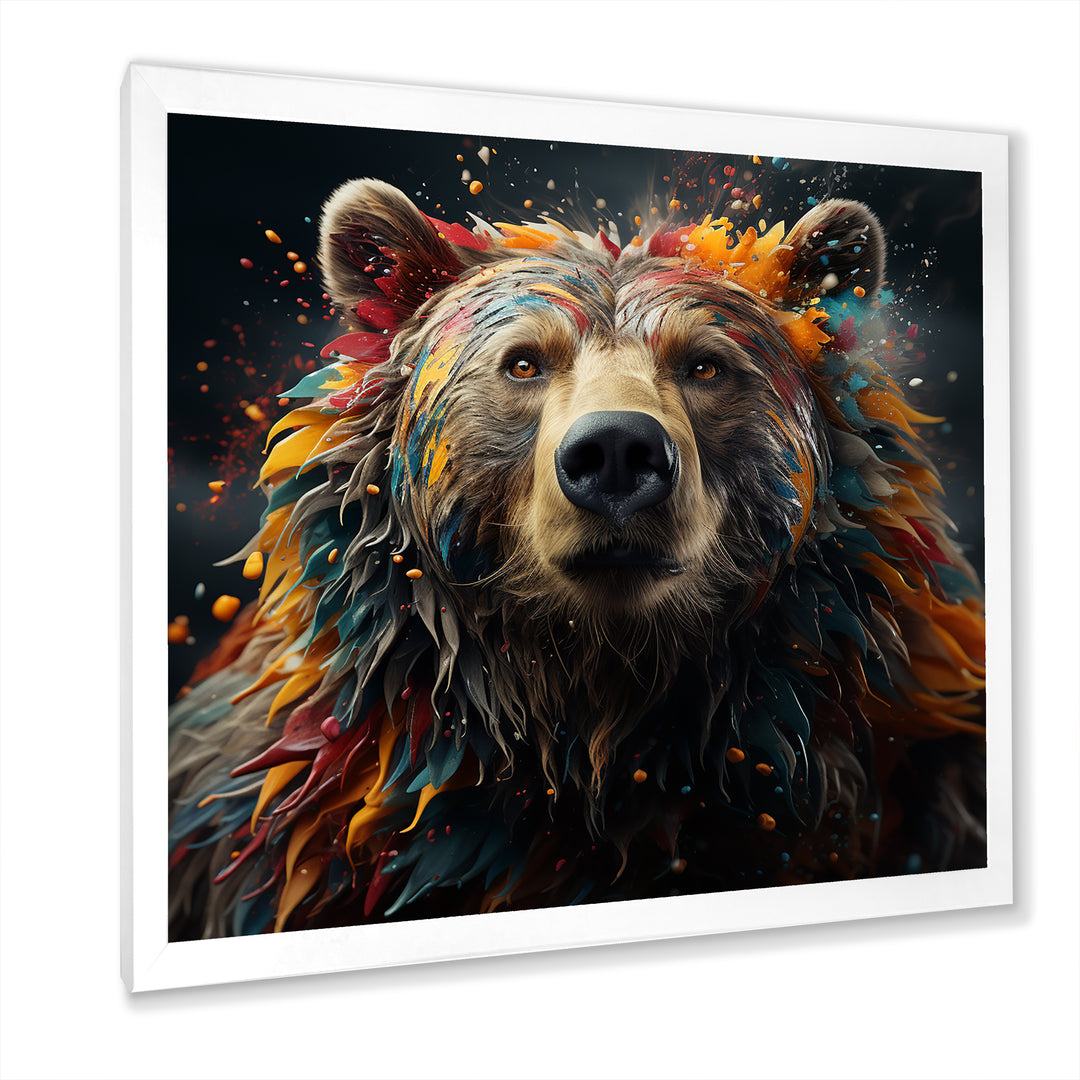 Multicolor Grizzly Bear Grace - Bear Wall Decor