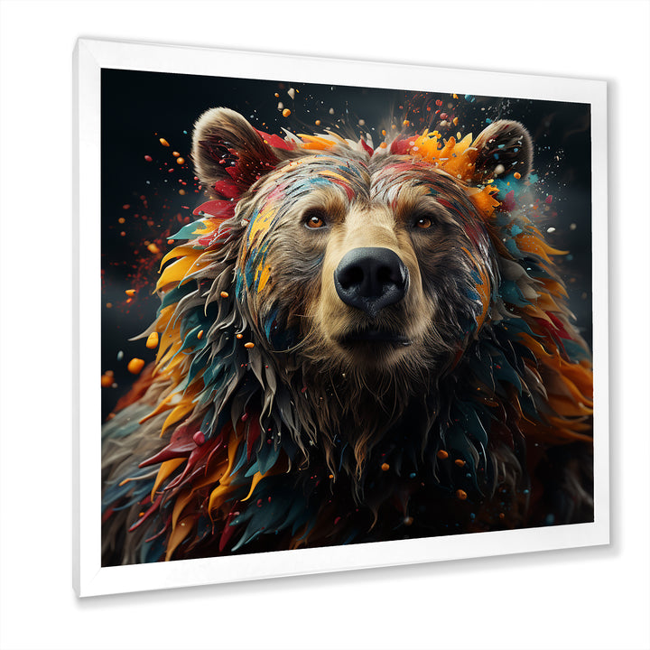 Multicolor Grizzly Bear Grace - Bear Wall Decor