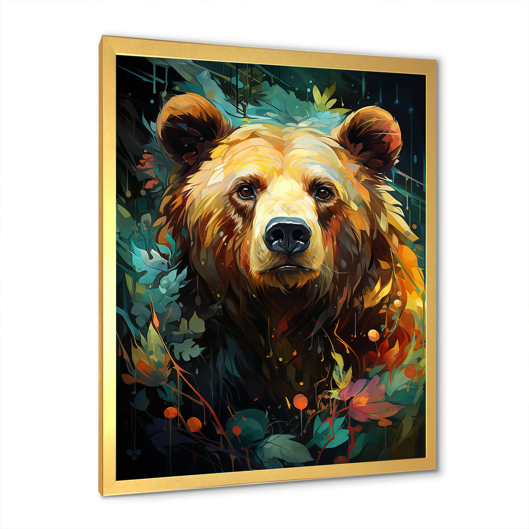 Expressionist Grizzly Bear Vigor - Bear Wall Art Prints