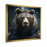 Expressionist Portrayal Of A Grizzly Bear - Bear Framed Canvas Art