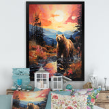 A Grizzly Bear In A Dreamy Retreat - Bear Home Decor Art