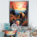 A Grizzly Bear In A Dreamy Retreat - Bear Home Decor Art