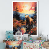 A Grizzly Bear In A Dreamy Retreat - Bear Home Decor Art