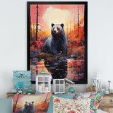 A Bear In A Dreamy Retreat - Bear Living Room Wall Art