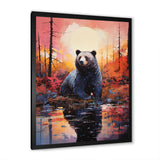 A Bear In A Dreamy Retreat - Bear Living Room Wall Art