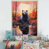 A Bear In A Dreamy Retreat - Bear Living Room Wall Art