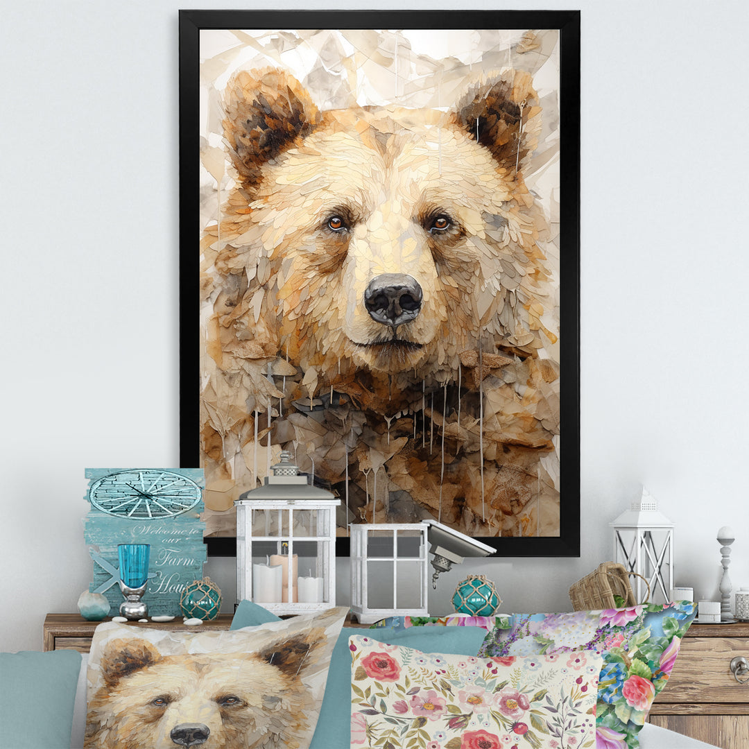 Minimalism Bear In Ice - Bear Wall Decor