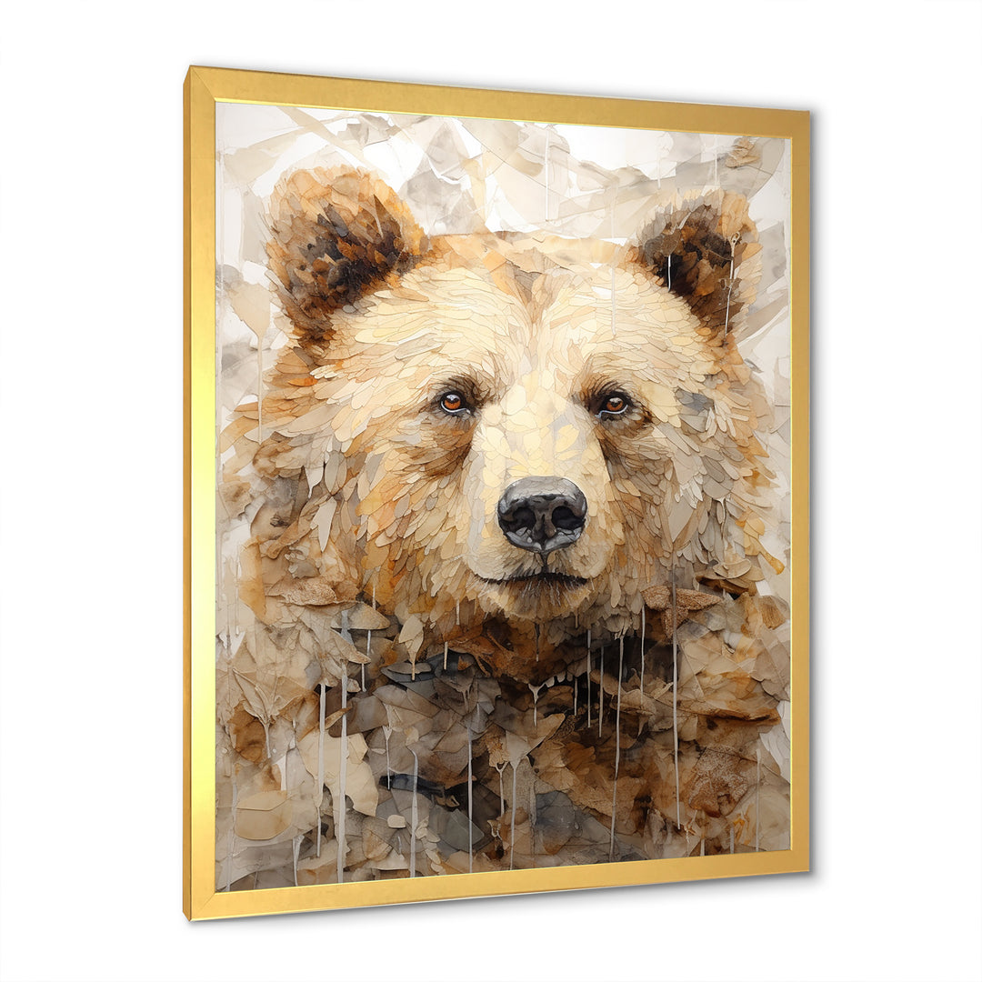 Minimalism Bear In Ice - Bear Wall Decor