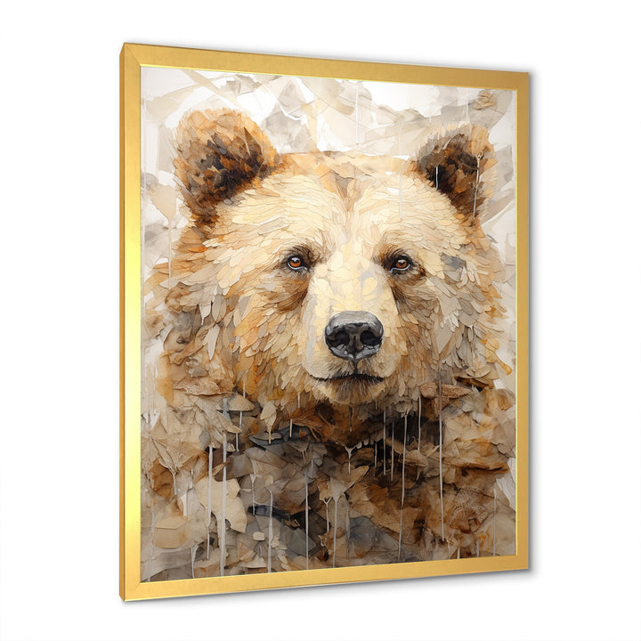 Minimalism Bear In Ice - Bear Wall Decor