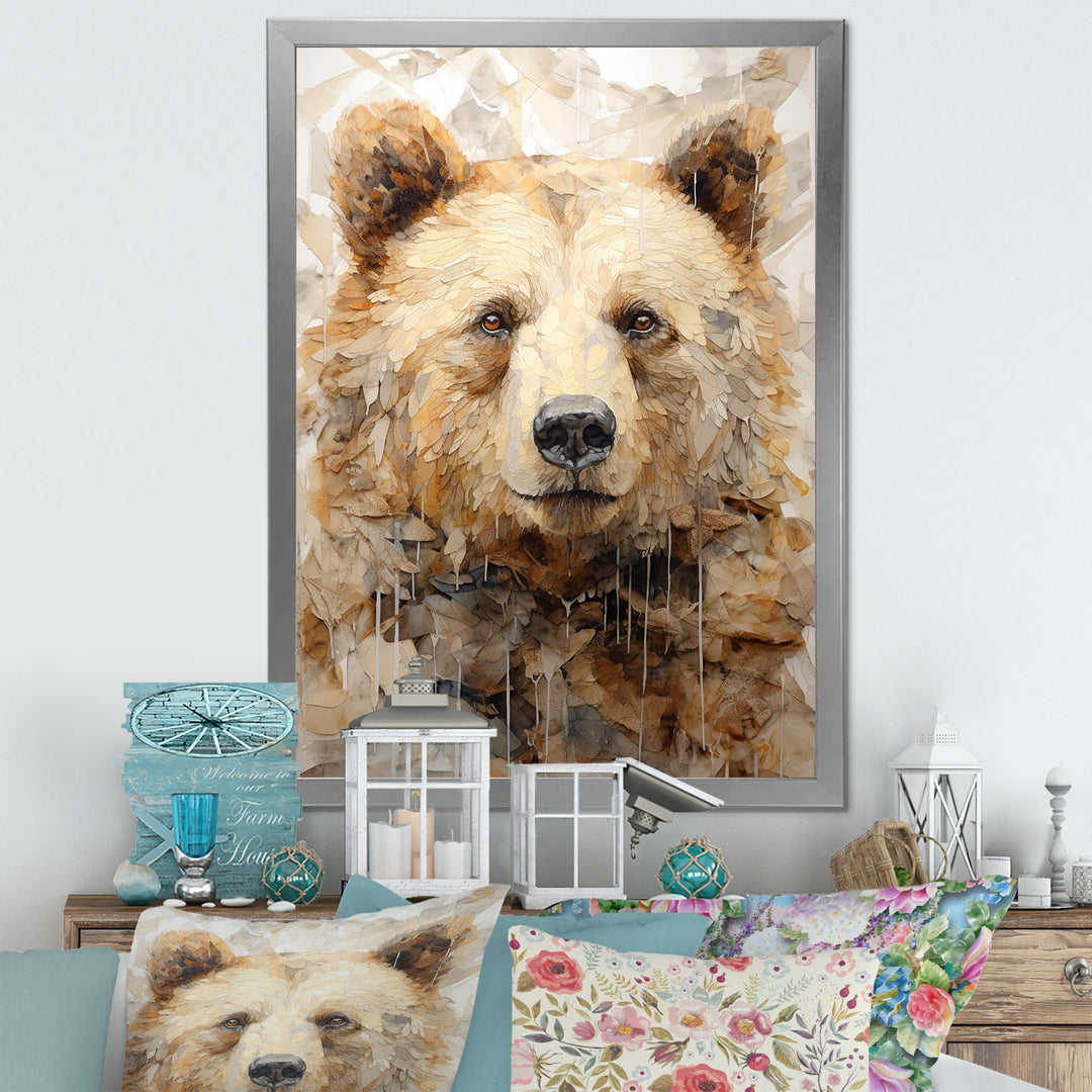 Minimalism Bear In Ice - Bear Wall Decor