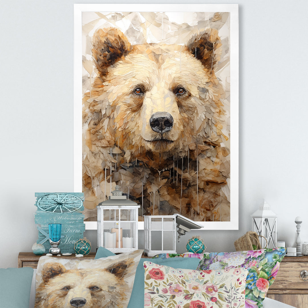 Minimalism Bear In Ice - Bear Wall Decor