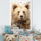 Minimalism Bear In Ice - Bear Wall Decor