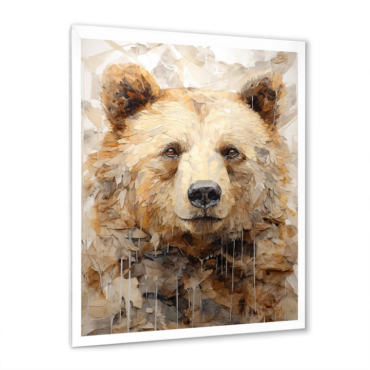 Minimalism Bear In Ice - Bear Wall Decor