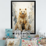 Minimalism Bear In Ice Art - Bear Wall Art Prints