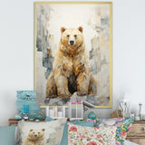 Minimalism Bear In Ice Art - Bear Wall Art Prints