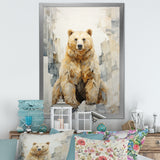 Minimalism Bear In Ice Art - Bear Wall Art Prints