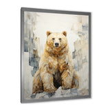 Minimalism Bear In Ice Art - Bear Wall Art Prints