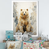 Minimalism Bear In Ice Art - Bear Wall Art Prints