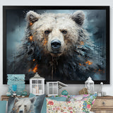Minimalism Bear Black And White - Black Bear Wall Art