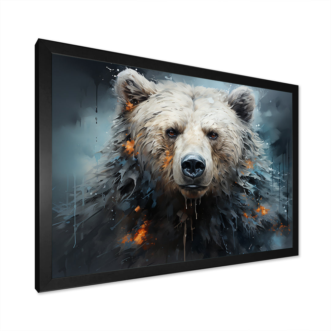 Minimalism Bear Black And White - Black Bear Wall Art