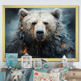 Minimalism Bear Black And White - Black Bear Wall Art