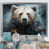 Minimalism Bear Black And White - Black Bear Wall Art