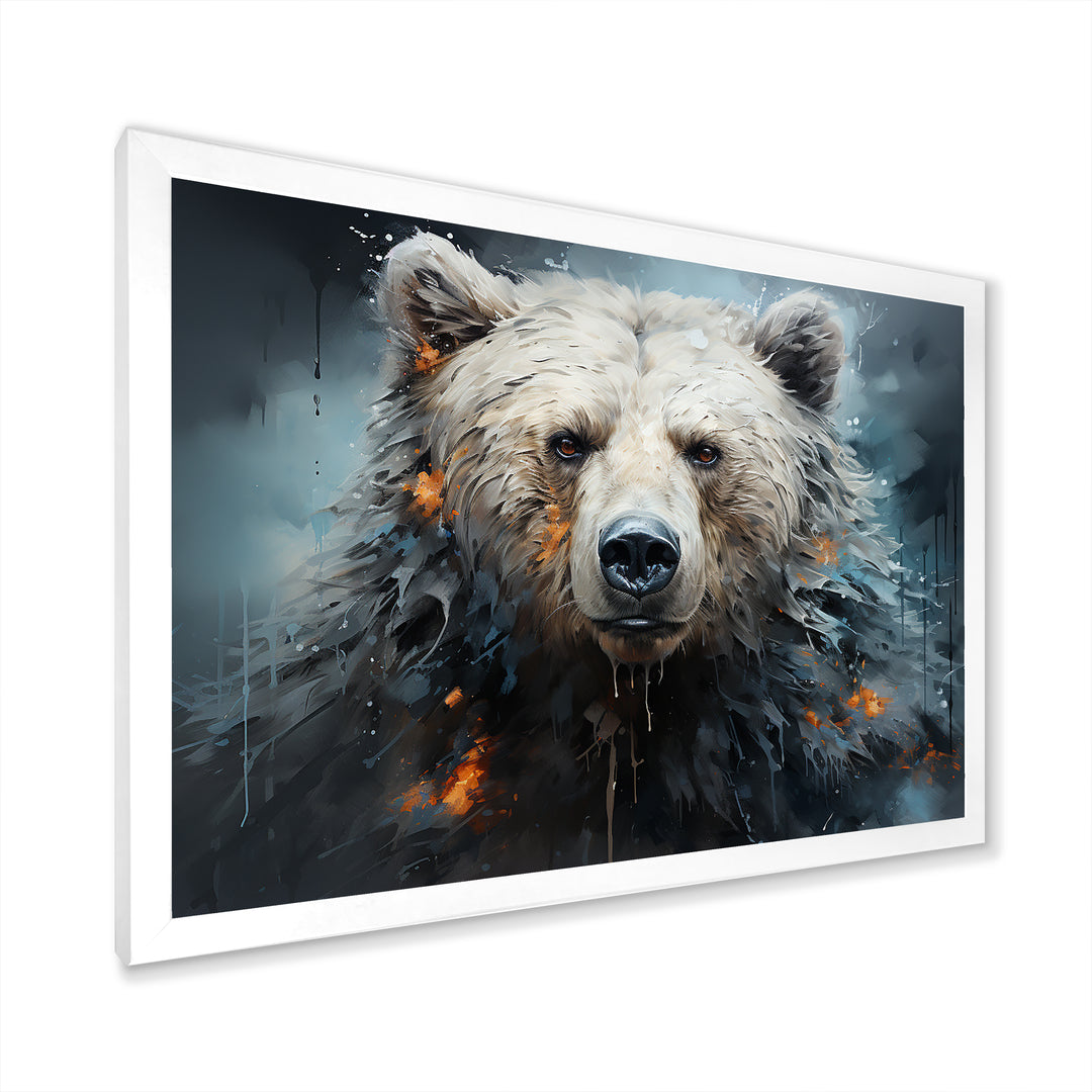Minimalism Bear Black And White - Black Bear Wall Art