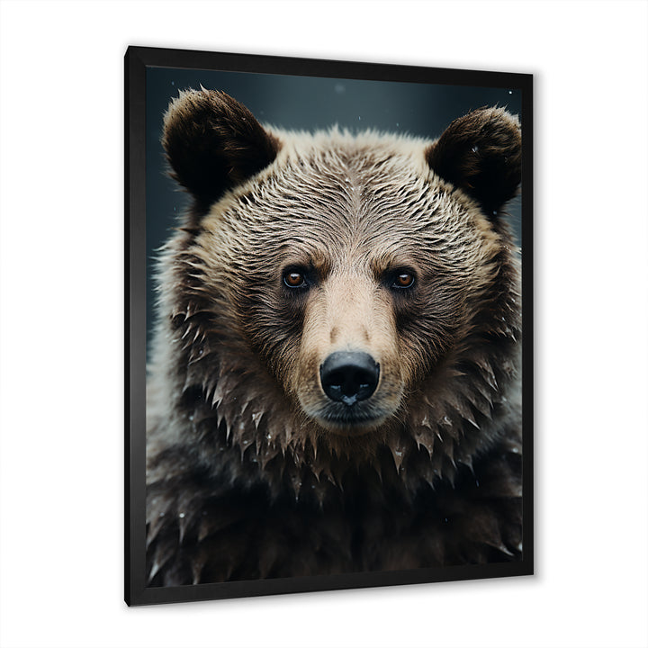 Minimalist Grizzly Bear Essence - Brown Bear Wall Art