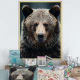 Minimalist Grizzly Bear Essence - Brown Bear Wall Art