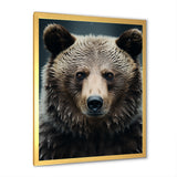 Minimalist Grizzly Bear Essence - Brown Bear Wall Art