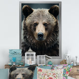 Minimalist Grizzly Bear Essence - Brown Bear Wall Art