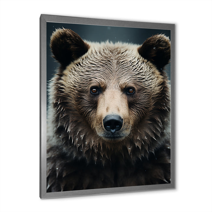Minimalist Grizzly Bear Essence - Brown Bear Wall Art